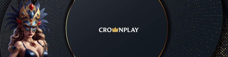 Luxurious casino gaming scene with a woman in mask.  CrownPlay Casino Online